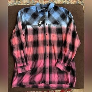NWT Men’s Colorful True Religion Plaid Flannel
